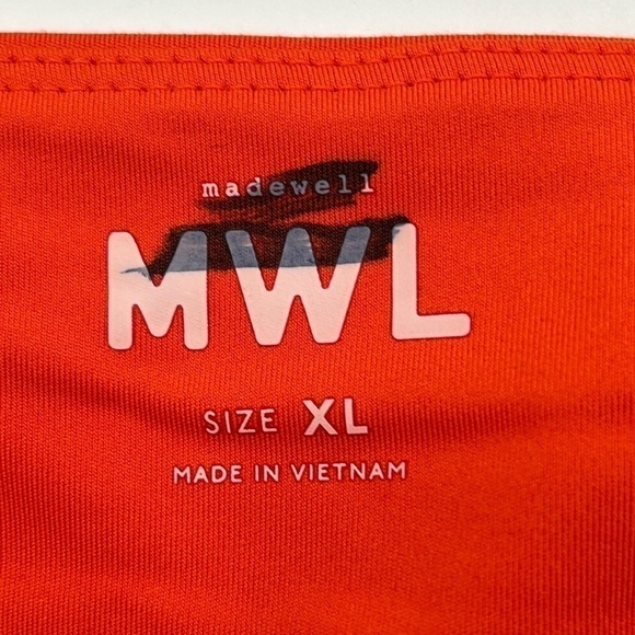 Madewell Flex Sweetheart Crop Tank Top in Brilliant Tangerine size XL NWT NL307 - Picture 8 of 13